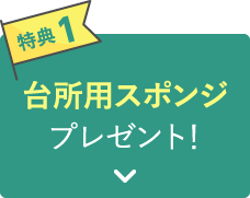 【特典1】台所用スポンジプレゼント！
