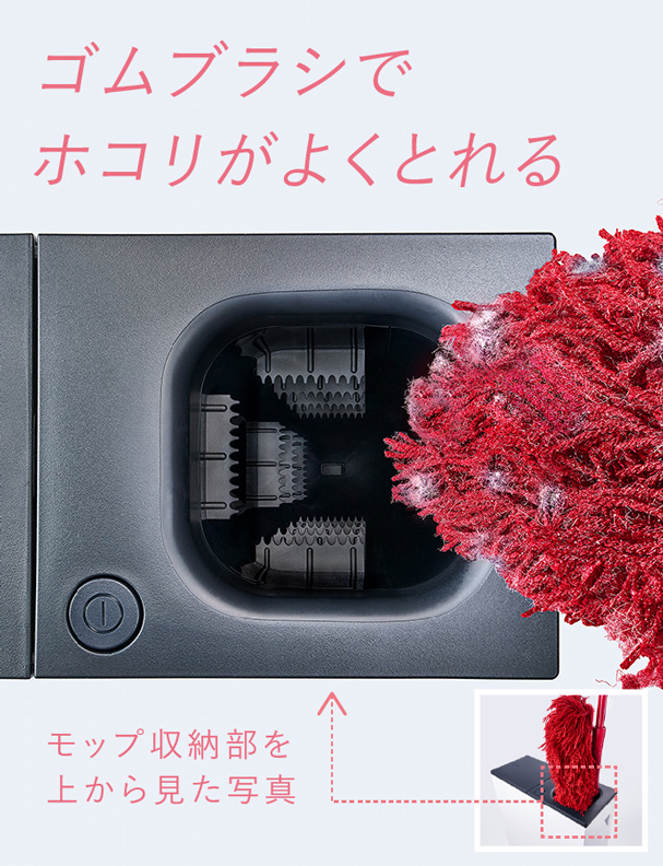 ゴムブラシでホコリがよくとれる