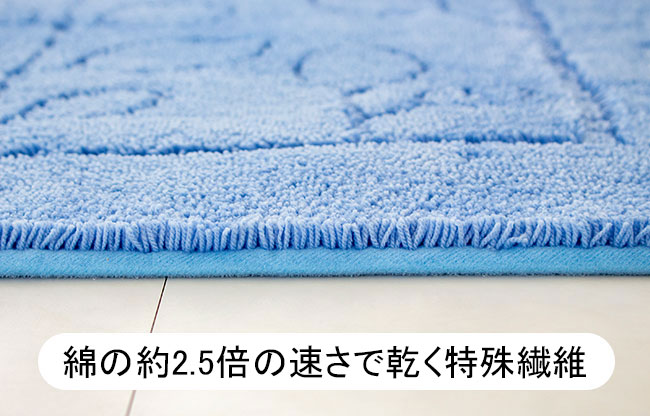 綿の約2.5倍の速さで乾く特殊繊維