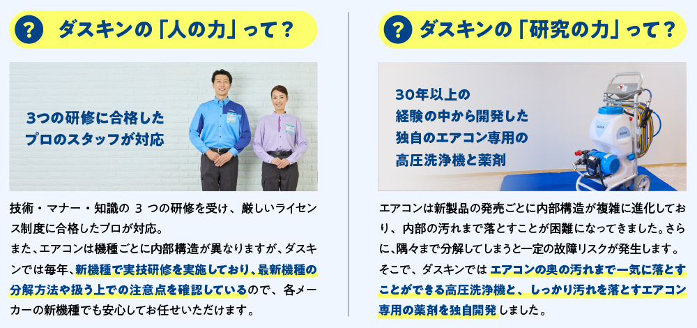 ダスキンの「人の力」って？ ダスキンの「研究の力」って？