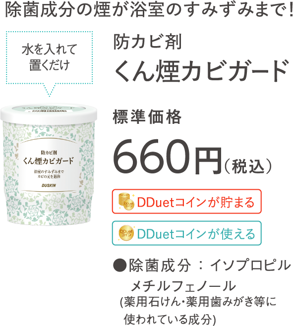 防カビ剤くん煙カビガード 標準価格660円（税込）