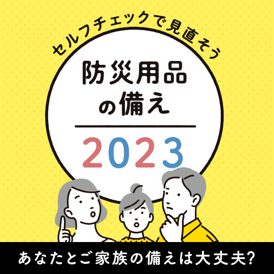 セルフチェックで見直そう　防災用品の備え2023