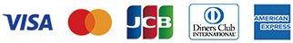 VISA,Mastercard,JCB,Diners Club International,AMERICAN EXPRESS
