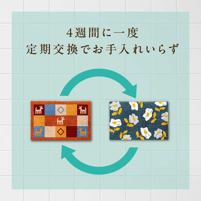 4 週間に一度定期交換でお手入れいらず