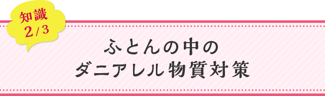 知識02 ふとんの中のダニアレル物質対策