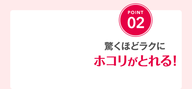 驚くほどラクにホコリがとれる！