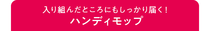 入り組んだところにもしっかり届く！ハンディモップ