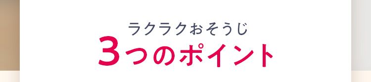 ラクラクおそうじ3つのポイント