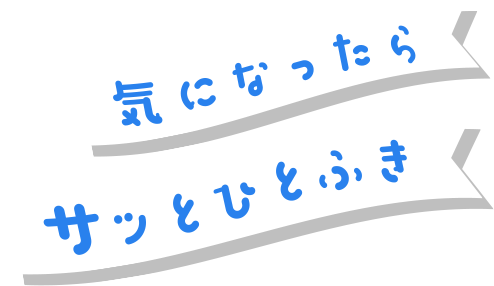 気になったらサッとひとふき