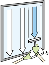 【窓用ワイパー】透明ガラスのおそうじに