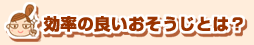 効率の良いおそうじとは？