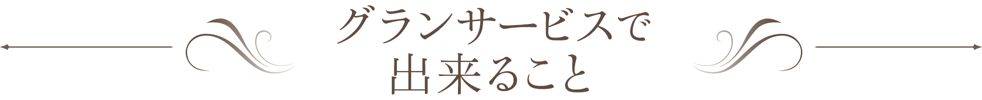 グランサービスで出来ること