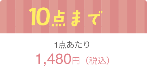 10点まで1点当たり1,480円（税込）