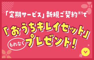 家事おてつだいサービス「定期サービス」新規ご契約※1で「おうちキレイセット」もれなくプレゼント！