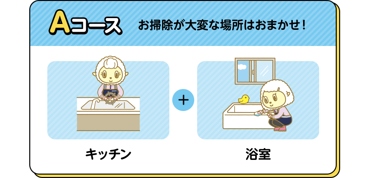 Aコース お掃除が大変な場所はおまかせ！
