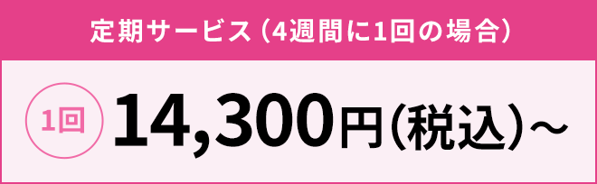 定期サービス（4週間に1回の場合）の料金