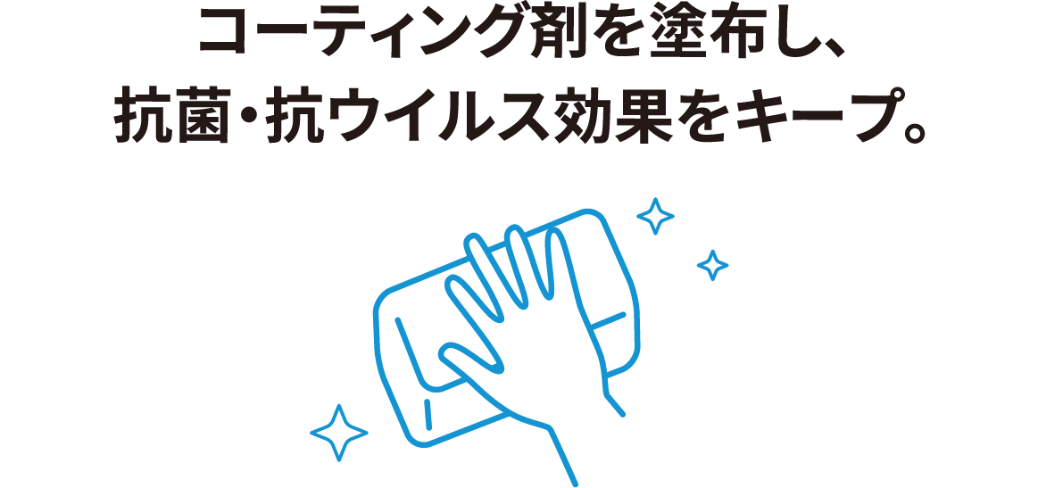抗菌コーティング剤を塗布