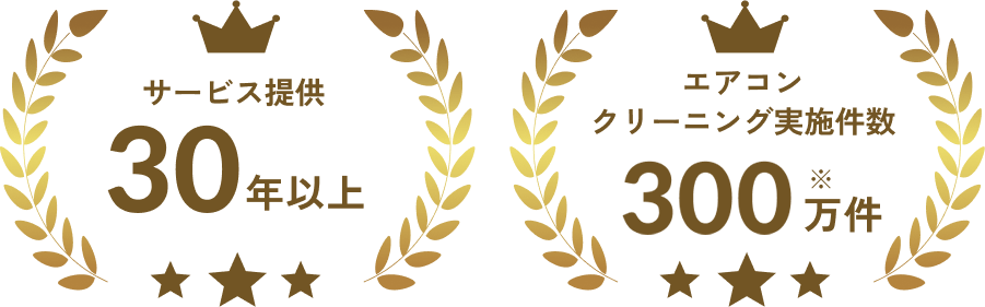 サービス提供30年以上 エアコンクリーニング実施件数300万件