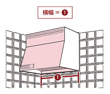 レンジフードの横幅を教えてください。
