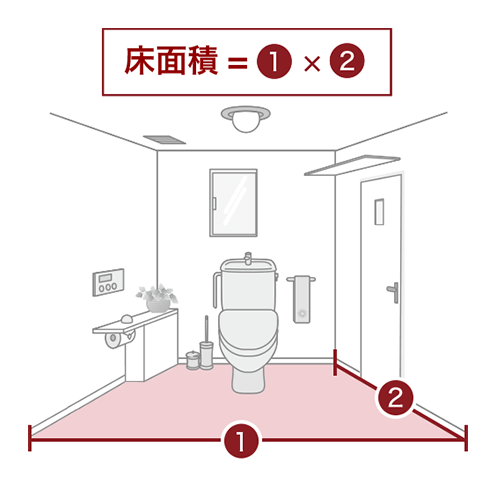 トイレの床面積を教えてください。