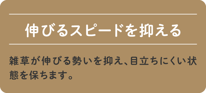 伸びるスピードを抑える
