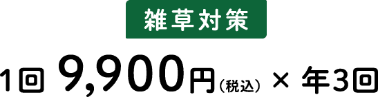 雑草対策 1回9,900円（税込）×年3回