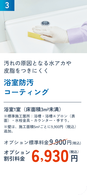3 浴室防汚コーティング