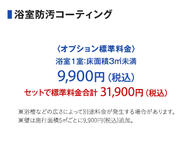 浴室防汚コーティング