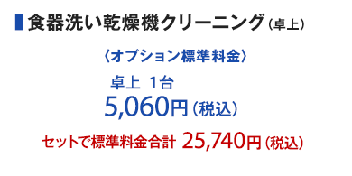 食器洗い乾燥機クリーニング（卓上）