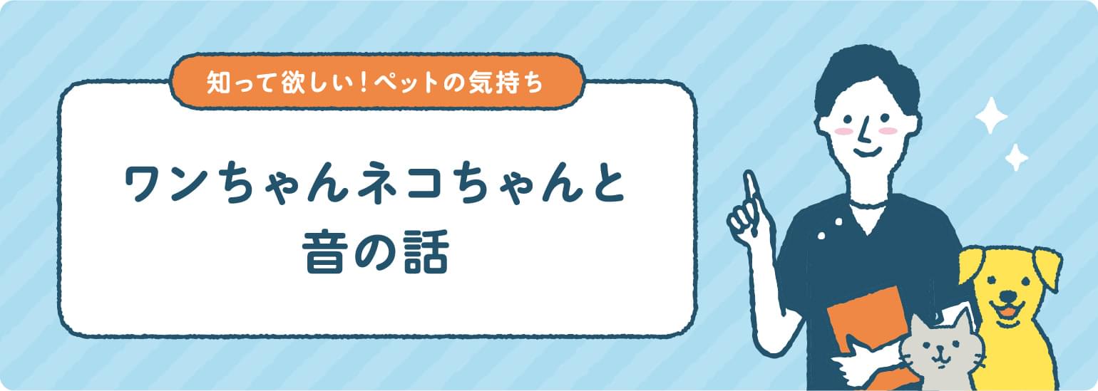 ワンちゃんネコちゃんと音の話