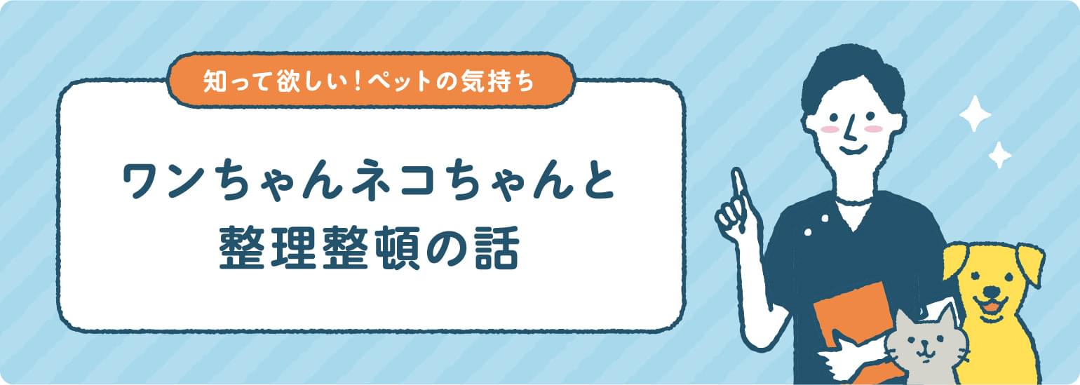 ワンちゃんネコちゃんと整理整頓の話