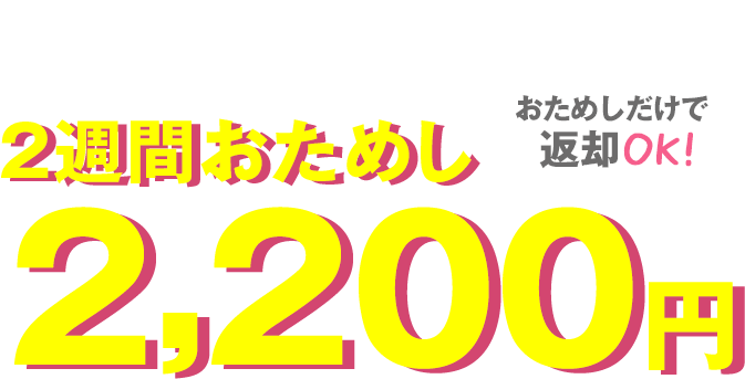 気に入らなければ返却OK！モップとセットで2週間おためし1,000円（税込）