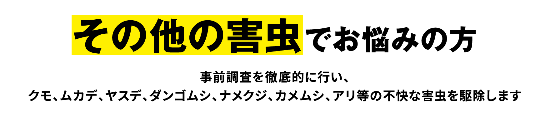その他の害虫でお悩みの方