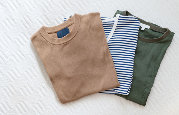 簡単できれいなTシャツのたたみ方・収納方法